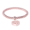 CZ Studded Rose Gold Plated Designer Stylish and Latest Tree of Life & Heart Charm Bracelet for Girls & Women (MD_3255_RG)