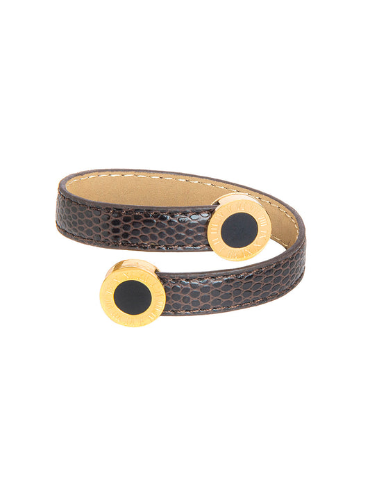 Designer Stylish Latest  Leather Wraparound Layered Brown Bracelet for Women MD_3261 (BR)