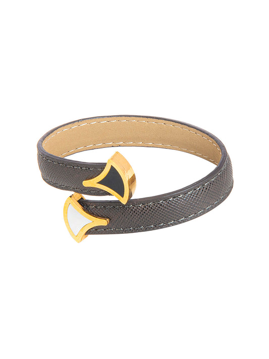 Designer Stylish Latest Leather  Wraparound Layered Brown Bracelet for Women MD_3265 (BR)