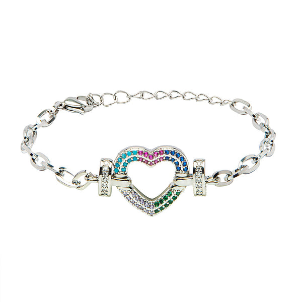 Buy Classic Heart Gemstone Bracelet Online | CaratLane