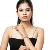 CZ Studded Gold Plated Designer Stylish and Latest Charm Hamsa Bracelet for Girls & Women (MD_3267_S)