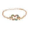 CZ Studded Rose Gold Plated Designer Stylish and Latest Charm Butterfly Bracelet for Girls & Women (MD_3270_RG)