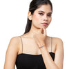 CZ Studded Rose Plated Designer Stylish and Latest Multicolour Adjustable Tennis Bracelet for Girls & Women (MD_3271_RG)