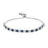 CZ Studded Silver Plated Designer Stylish and Latest Multicolour Adjustable Tennis Bracelet for Girls & Women (MD_3271_S)
