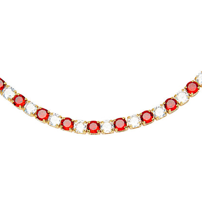 CZ Studded Gold Plated Designer Stylish and Latest Multicolour Adjustable Tennis Bracelet for Girls & Women (MD_3273_G)