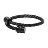 Designer Imported Flexible Rope Style Wraparound Kada Bangle Bracelet for (Unisex) MD_3278 (BK)