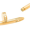 Gold Plated Valentine Special Hammer-Nail CZ Zircon Studded Lovers Bangle Bracelet for Women MD_3280_G