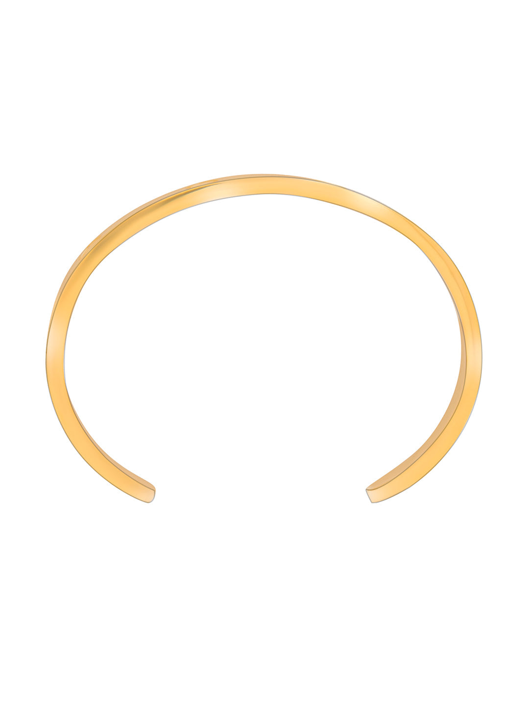 Gold Plated  (Unisex) Valentine Special Half-Round Lovers Bangle Bracelet for Women and Boys MD_3281_G