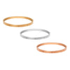 (Gold,Silver & RoseGold) Plated (Unisex) Valentine Special  Lovers Bangle Bracelet for Women and Boys (Pack of 3)  MD_3282