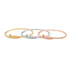 Valentine Special Lovers Bangle Bracelet for Women (Pack of 3) (Rose Gold, Gold, Silver) Plated MD_3283