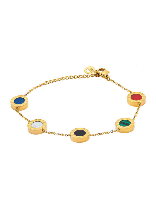 Gold Plated Multicolor Designer Bracelet For Girls, Teens & Women MD_3284_GMT