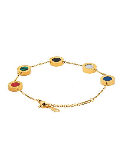 Gold Plated Multicolor Designer Bracelet For Girls, Teens & Women MD_3284_GMT
