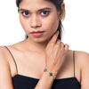 Silver Plated Long Chain Alhambra Clover Bracelet For Girls, Teens & Women MD_3285_S