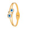 MOONDUST Gold Plated CZ and Crystal Studded Western Evil eye Style Freesize Bracelet Bangle for Women (MD_3288_G)