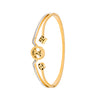 MOONDUST Gold Plated CZ and Crystal Studded Western Style Freesize Bracelet Bangle for Women (MD_3291_G)