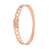 MOONDUST Rose Gold Plated CZ and Crystal Studded Western Style Freesize Bracelet Bangle for Women (MD_3292_RG)