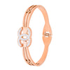 MOONDUST Rose Gold Plated CZ and Crystal Studded Western Style Freesize Bracelet Bangle for Women (MD_3293_RG)