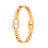 MOONDUST Gold Plated CZ and Crystal Studded Western Style Freesize Bracelet Bangle for Women (MD_3295_G)