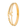 MOONDUST Gold Plated CZ and Crystal Studded Western Style Freesize Bracelet Bangle for Women (MD_3297_G)