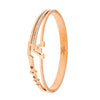 MOONDUST Rose Gold Plated CZ and Crystal Studded Western Style Freesize Bracelet Bangle for Women (MD_3297_RG)