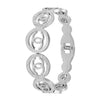 MOONDUST Silver Rhodium Plated CZ and Crystal Studded Western Style Freesize Bracelet Bangle for Women (MD_3298_S)