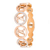 MOONDUST Rose Gold Plated CZ and Crystal Studded Western Style Freesize Bracelet Bangle for Women (MD_3299_RG)