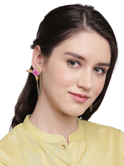 Semi Precious look Gemstone Fancy Latest & Designer Tassel Earrings for Women (MD_63)