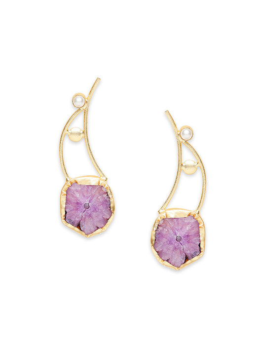 Semi Precious look Gemstone Fancy Latest & Designer Tassel Earrings for Women (MD_64)