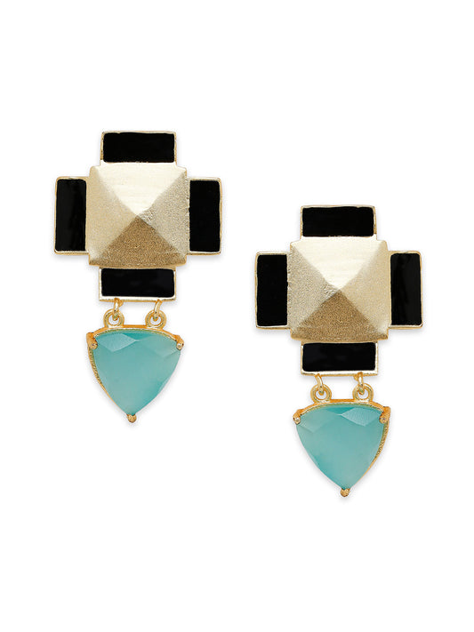 Semi Precious look Gemstone Fancy Latest & Designer Stud Earrings for Women (MD_68)