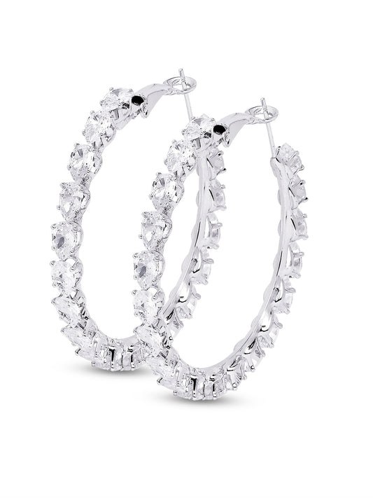 Designer Luxury and Stylish and Stylish Solitaire Diamond Cubic Zirconia Hoop Earring for Women (MD_71)