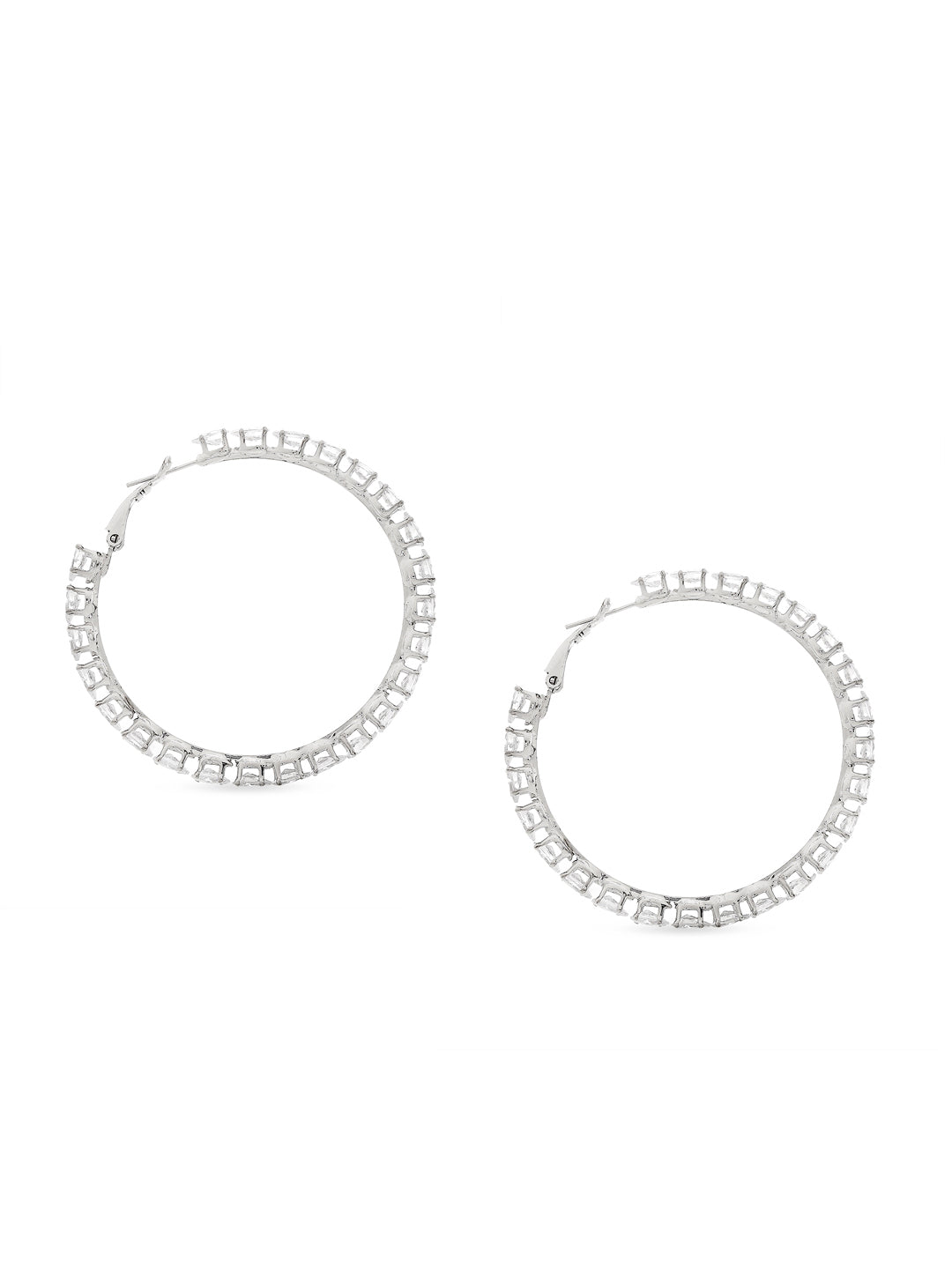 Designer Luxury and Stylish and Stylish Solitaire Diamond Cubic Zirconia Hoop Earring for Women (MD_72)