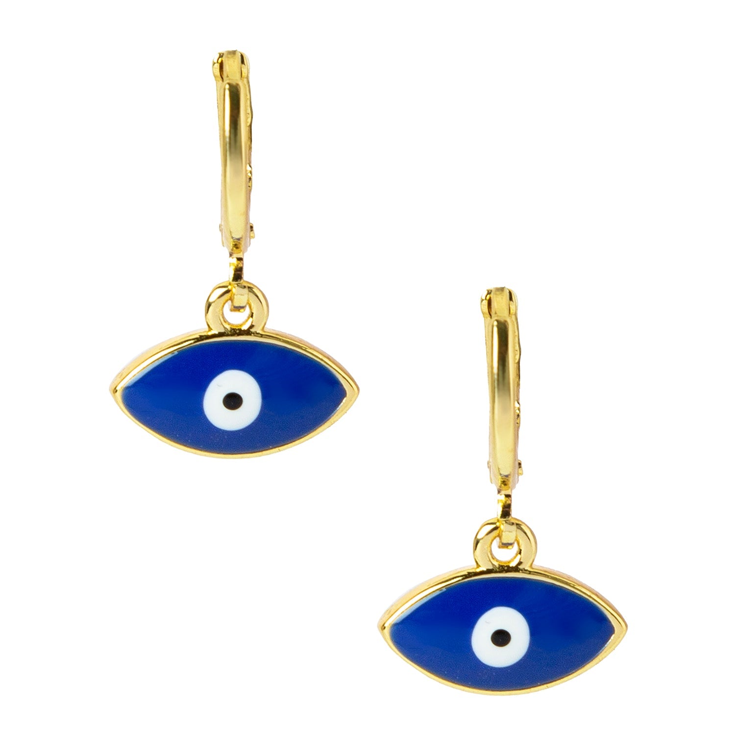 sterling silver jewellery york Sterling Silver Evil Eye Hoop earrings with  Blue Enamel and Crystal (15mm Diameter) (E581) Sterling silver jewellery  range of Fashion and costume and body jewellery.