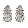 Traditional Indian Matte Silver Oxidised Studded Drop Leaf Earring For Women-Silver (SJE_155_S)