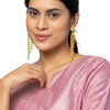 Shining Jewel Traditional Indian Gold Plated Jhumka Long Tassel Earrings for Women (SJE_15)