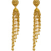 Shining Jewel Traditional Indian Gold Plated Jhumka Long Tassel Earrings for Women (SJE_15)