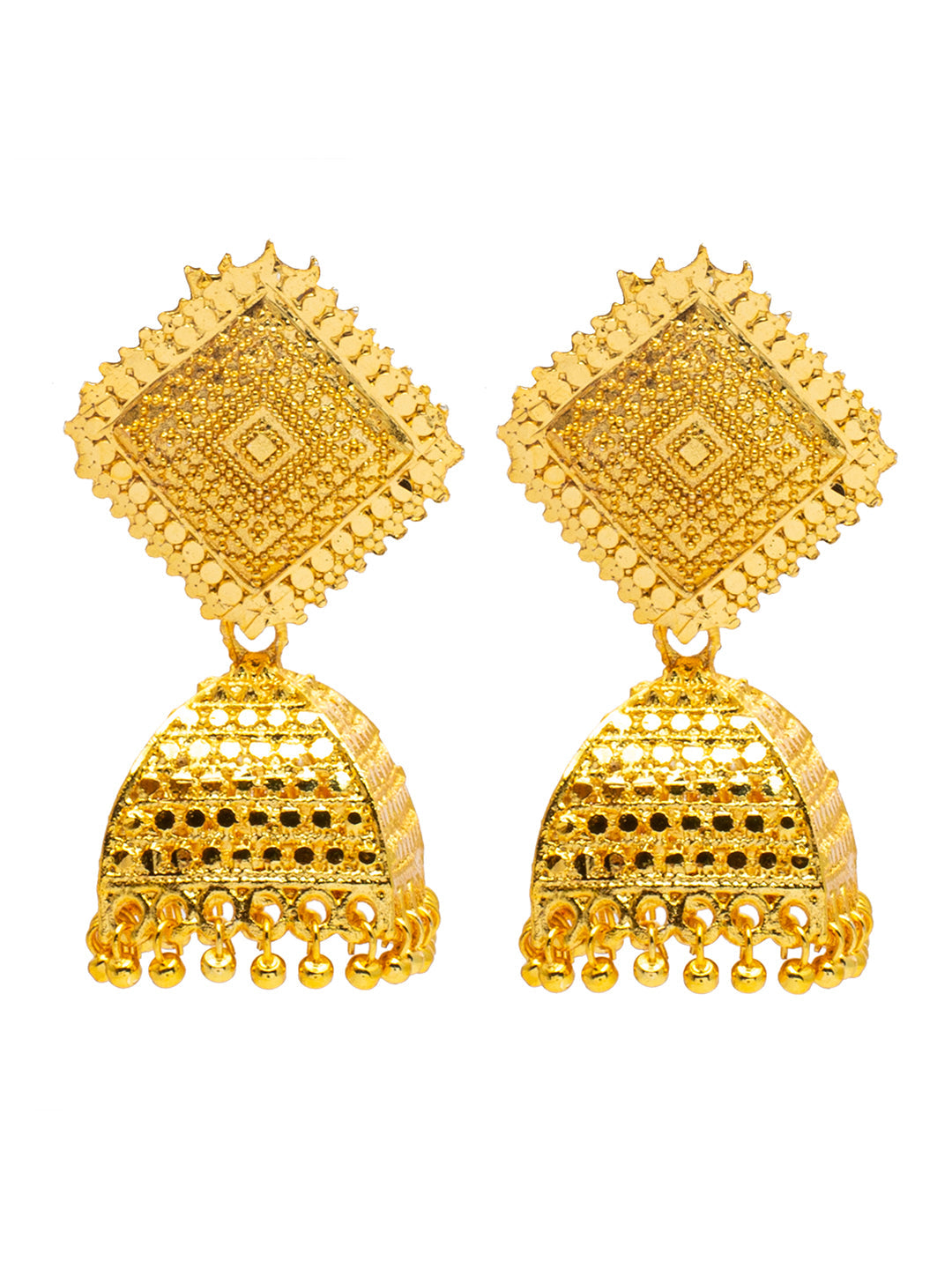 Shining Jewel Traditional Indian Gold Plated Jhumka Earring for Women (SJE_17)