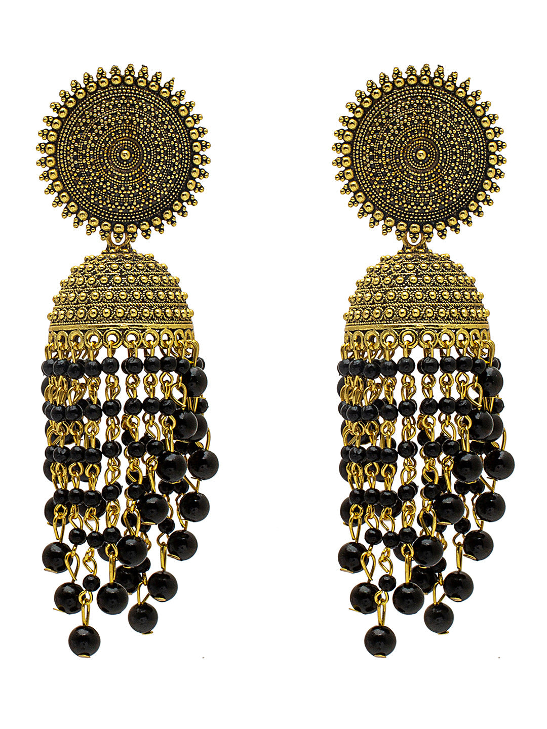 Designer Black Colour Alloy And Copper Latest Earrings for women  Zakarto