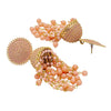 Shining Jewel Traditonal Indian Antique Gold Plated Light Pink Meenakari, CZ, Pearls Jhumka Earrings Women (SJE_18_LP)
