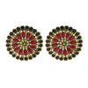 Shining Jewel Gold Plated Meenakari CZ, LCT Crystals Stud Earrings for Women (SJE_21_BR)
