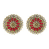 Shining Jewel Gold Plated Meenakari CZ, LCT Crystals Stud Earrings for Women (SJE_21_WR)