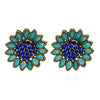 Shining Jewel Traditional Indian Gold Plated Meenakari CZ, LCT Crystals Stud Earrings for Women (SJE_22_BL)