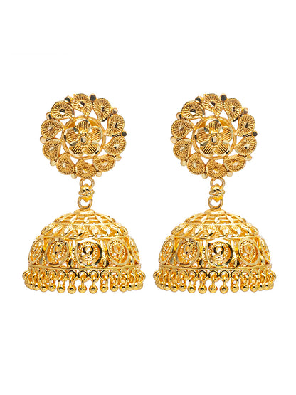 Shining Jewel Traditional Indian Gold Plated Jhumka Earring for Women (SJE_30)