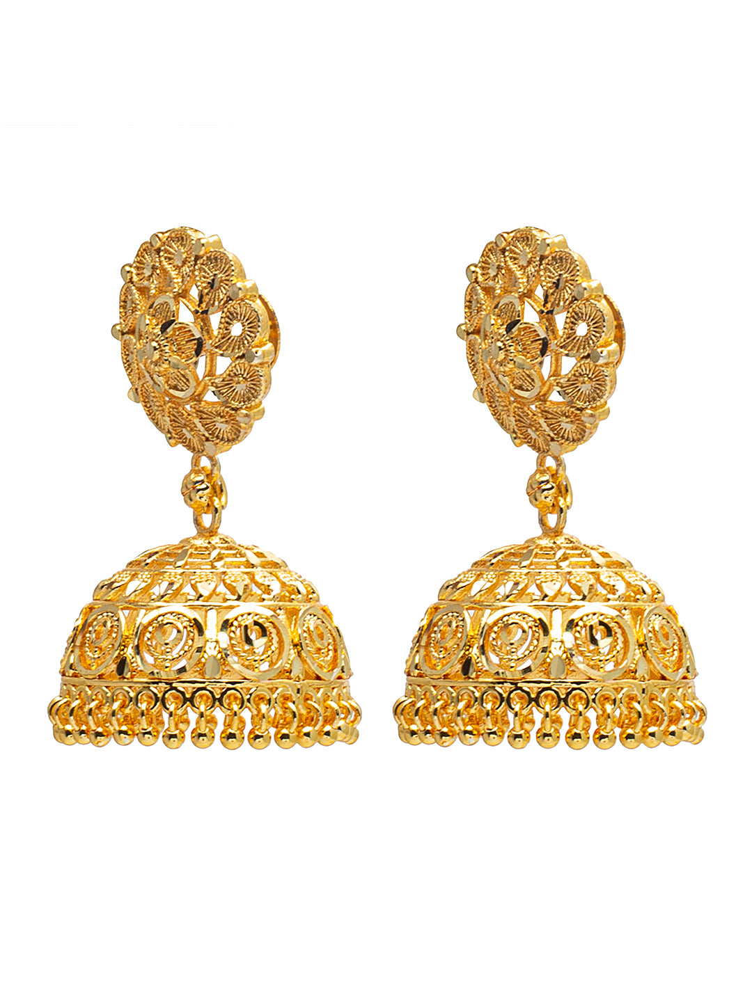 Shining Jewel Traditional Indian Gold Plated Jhumka Earring for Women (SJE_30)