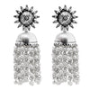 Shining Jewel Antique Silver Oxidised Medium Size Jhumka Earrings For Women & Girls (SJE_35)