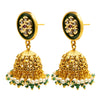 Gold Plated Designer Traditional Ethnic Meenakari Kundan, Cluster Pearls Jhumka Earrings Women (SJE_38_3)