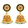 Gold Plated Designer Traditional Ethnic Meenakari Kundan, Cluster Pearls Jhumka Earrings Women (SJE_38_4)