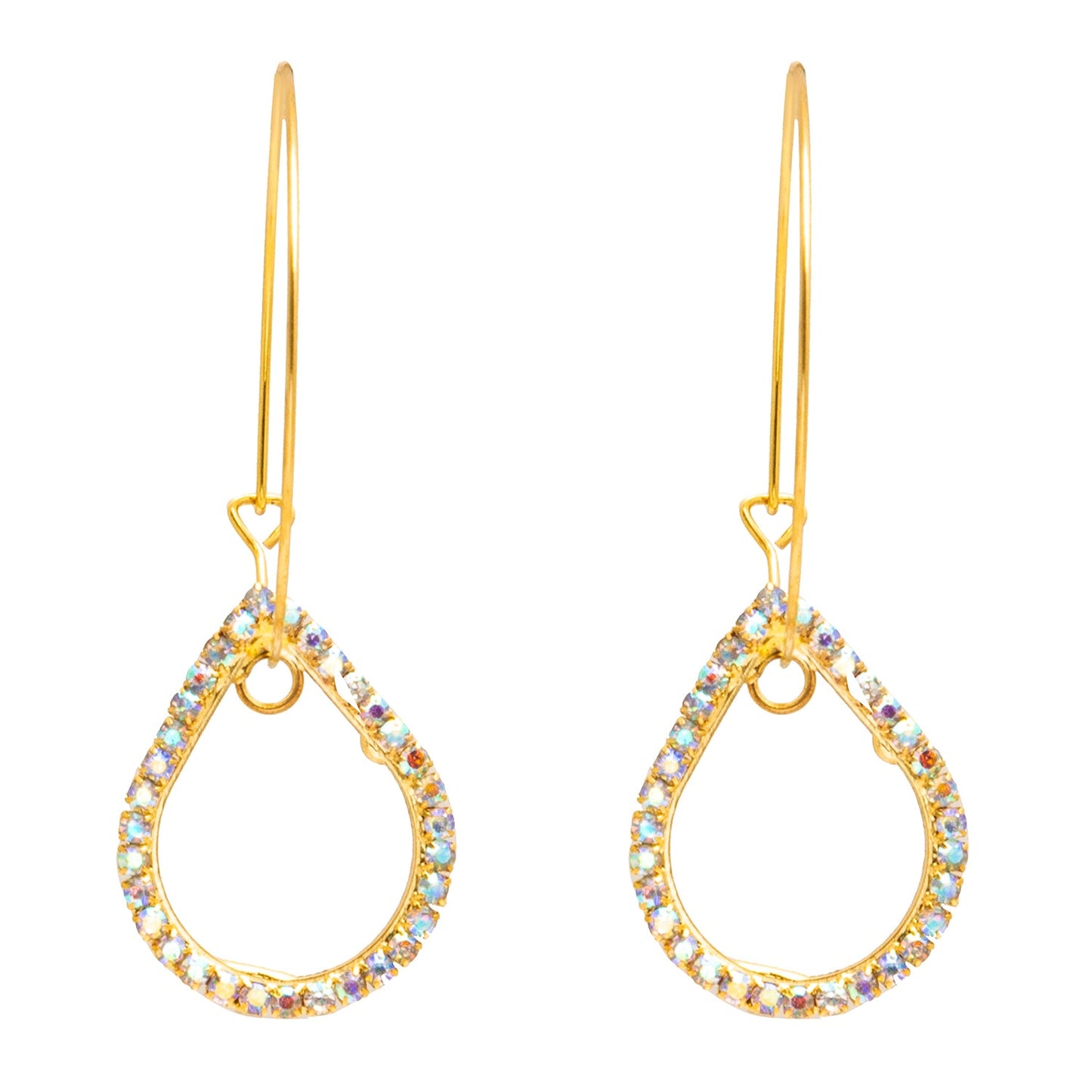Crystal and AD,Gold Plated Western Style Design Drop Earrings For Women (SJE_42_D_G.DC)
