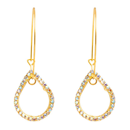 Crystal and AD,Gold Plated Western Style Design Drop Earrings For Women (SJE_42_D_G.DC)