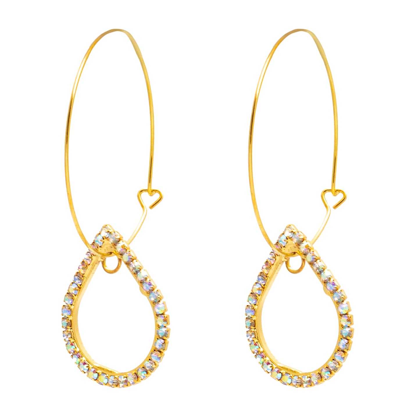 Crystal and AD,Gold Plated Western Style Design Drop Earrings For Women (SJE_42_D_G.DC)