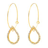 Crystal and AD,Gold Plated Western Style Design Drop Earrings For Women (SJE_42_D_G.DC)